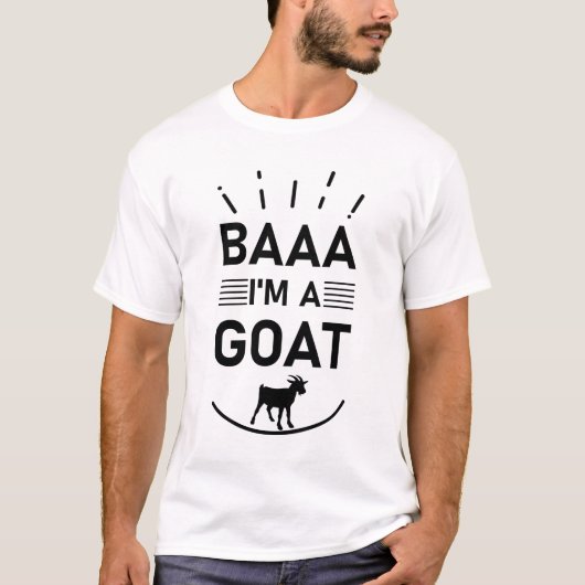 Baaa I'm a Goat Funny Halloween Party Animal T-Shirt (Vorderseite)