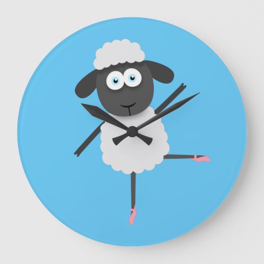 Baaa llerina große wanduhr (Vorderseite)
