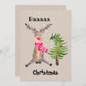 Baaaa Weihnachtswasserschmuck Feiertagskarte (Vorne/Hinten)