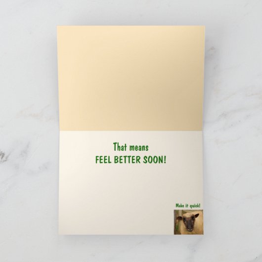 BAAAAAA Sheep wird gut Karte (Innenseite)