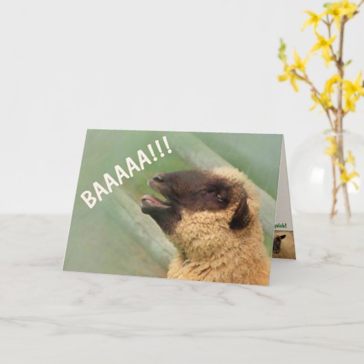 BAAAAAA Sheep wird gut Karte (Gelbe Blume)