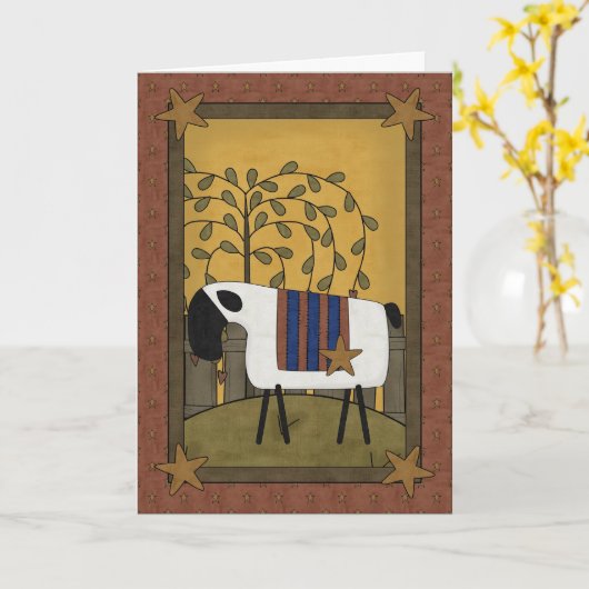 BAAAAAAA Birthday Sheep Karte (Gelbe Blume)