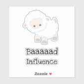 Baaad beeinflussen Personalisierte Niedliche Lamm- Aufkleber (Blatt)