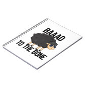 Baaad zum Knochen-Funny Black Sheep Puff Notizblock (Linke Seite)
