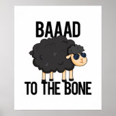 Baaad zum Knochen-Funny Black Sheep Puff Poster (Vorne)