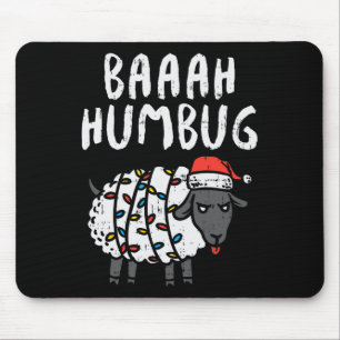 Baaah Humbug Schaf Xmas Lichter Spaß Anti Weihnach Mousepad