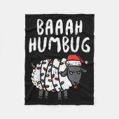 Baaah Humbug Sheep Xmas Lights Funny Anti Christma Fleecedecke (Vorderseite)