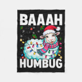 Baaah Humbug Sheep Xmas Lights Funny Anti Christma Fleecedecke (Vorderseite)