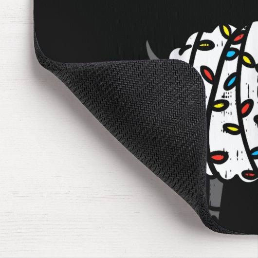 Baaah Humbug Sheep Xmas Lights Funny Anti Christma Mousepad (Ecke)