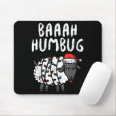 Baaah Humbug Sheep Xmas Lights Funny Anti Christma Mousepad (Mit Mouse)