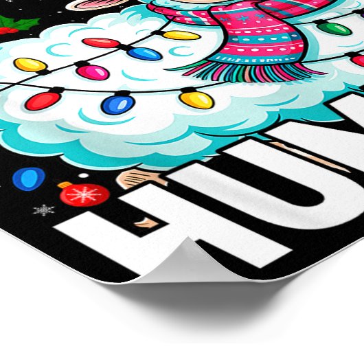 Baaah Humbug Sheep Xmas Lights Funny Anti Christma Poster (Ecke)