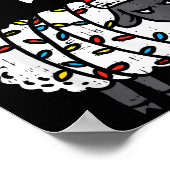 Baaah Humbug Sheep Xmas Lights Funny Anti Christma Poster (Ecke)