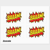 BAAAM! RECHTECKIGER AUFKLEBER (Blatt)