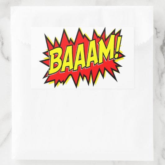 BAAAM! RECHTECKIGER AUFKLEBER (Tasche)