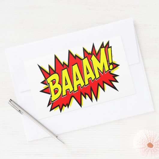 BAAAM! RECHTECKIGER AUFKLEBER (Umschlag)