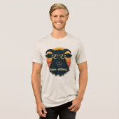 Baaarilliant Funny Sheep Pun Retro Sunset Sunglass Tri-Blend Shirt (Vorderseite voll)
