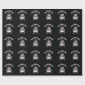 Baadboon Funny Bad Baboon Pun Dark BG Geschenkpapier (Flach)