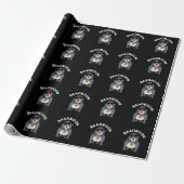 Baadboon Funny Bad Baboon Pun Dark BG Geschenkpapier (Ungerollt)