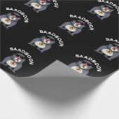 Baadboon Funny Bad Baboon Pun Dark BG Geschenkpapier (Ecke)