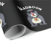 Baadboon Funny Bad Baboon Pun Dark BG Geschenkpapier (Rolleneckpunkt)