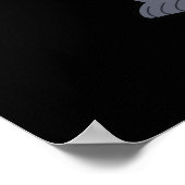 Baadboon Funny Bad Baboon Pun Dark BG Poster (Ecke)