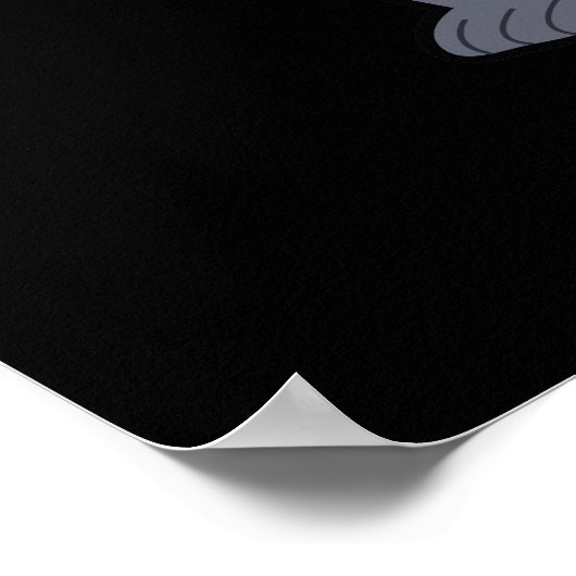 Baadboon Funny Bad Baboon Pun Dark BG Poster (Ecke)