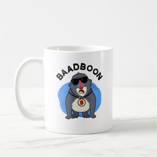 Baadboon Funny Bad Baboon Pun Kaffeetasse (Links)
