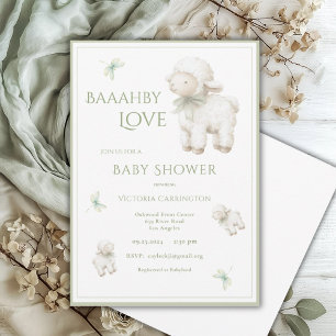 Baahby Love Lamm Schaf Baby Shower Einladung