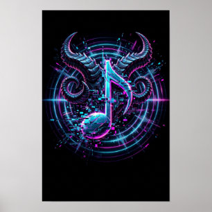 BAAL Gothic Hörnernotenposter — Musik-Wandkunst Poster