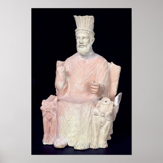 Baal Hammon sitzt auf seinem Thron Poster (Vorne)