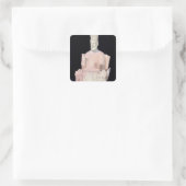 Baal Hammon sitzt auf seinem Thron Quadratischer Aufkleber (Tasche)