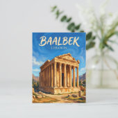 Baalbek Ruinen Libanon Postkarte (Stehend Vorderseite)