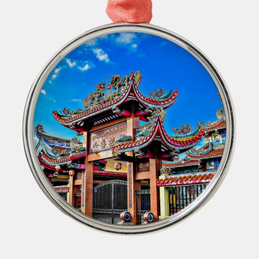 Baan Sing The Old Town Yasothon, Thailand Ornament Aus Metall (Vorne)