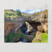 Baatara Wasserfall, Libanon Reise-Postkarte Postkarte (Vorderseite)