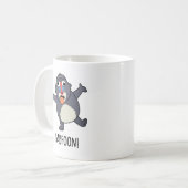 Bab-foon Funny Baffoon Baboon Pun Kaffeetasse (Vorderseite Links)