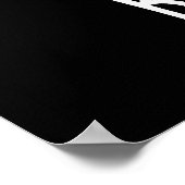 Bab-foon Funny Buffoon Baboon Pun Dark BG Poster (Ecke)