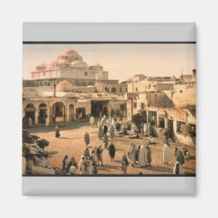 Bab Suika-Suker-Platz, Tunis, Tunesien Vintage-Fot Magnet