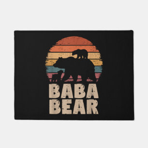 Baba Bär Vintage Retro Lustiger Vatertag 2 Junge Fußmatte