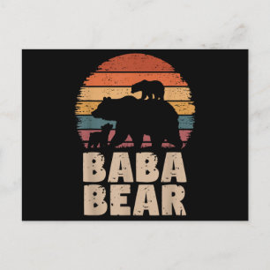 Baba Bär Vintage Retro Lustiger Vatertag Feiertagspostkarte
