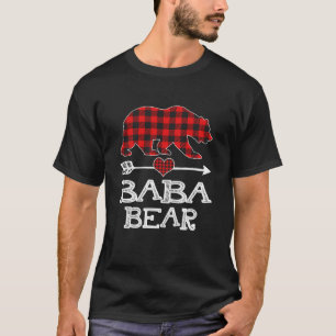 Baba Bär Weihnachten Pajama Rotes Kariertes Buffa T-Shirt