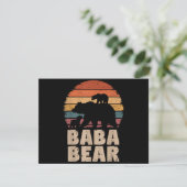Baba Bear Vintag Retro Funny Vatertag 2 Cubs (Stehend Vorderseite)