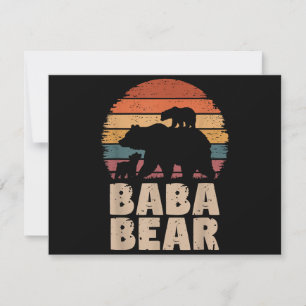 Baba Bear Vintag Retro Funny Vatertag 2 Cubs