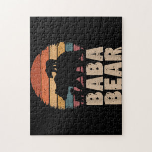 Baba Bear Vintag Retro Funny Vatertag 2 Cubs Puzzle