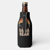 Baba Bear Vintag Retro Funny Vatertag Flaschenkühler (Flasche Rückseite)