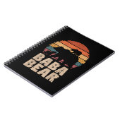 Baba Bear Vintag Retro Funny Vatertag Notizblock (Linke Seite)