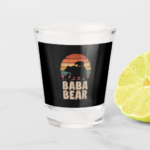 Baba Bear Vintag Retro Funny Vatertag Schnapsglas