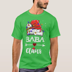 Baba Claus Christmas Light Pajama Familie Matching T-Shirt