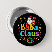 Baba Claus Funny Oma Xmas: Perfektes Familienmatc Button (Vorne & Hinten)