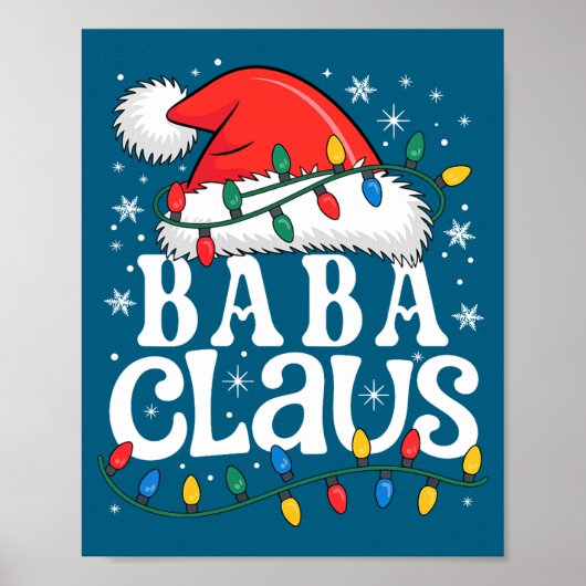 Baba Claus Funny Xmas Christmas Grandma Holiday St Poster (Vorne)