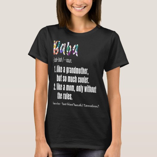 Baba Definition Muttertag & Geburtstag Großmoth T-Shirt (Vorderseite)